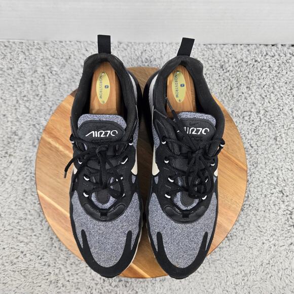 Nike Mens 11 Air Max 270 React Optical Black Vast Grey Daily Sneaker AQ4971-001 - Picture 5 of 12